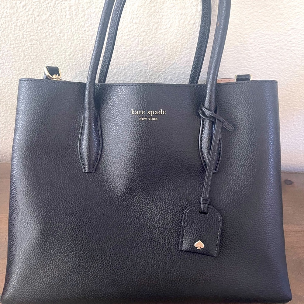 Black Kate Spade Shoulder Bag w/ Matching Wallet